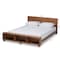 Baxton Studio Regina Wood Queen Size Platform Storage Bed with Built-In Shelves 164-10675 - alternate 5